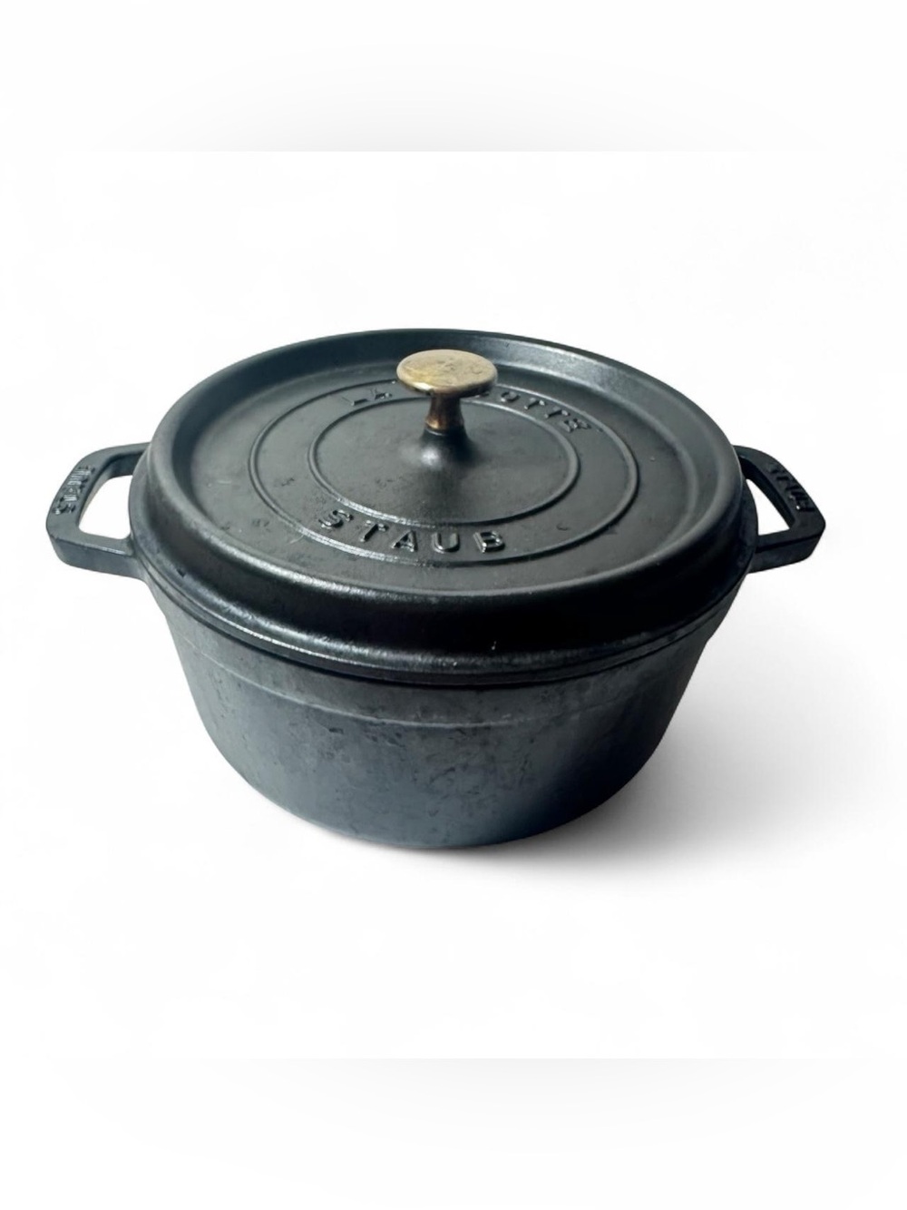 Staub La Cocotte N 24 4qt 9.375” Cast Iron Dutch Oven Pot & Lid Black France